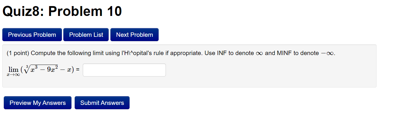 Solved Quiz8: Problem 10 Previous Problem Problem List Next | Chegg.com