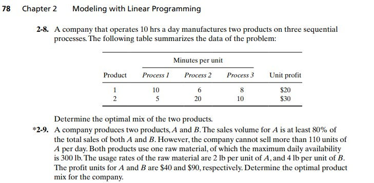 Solved 78 Chapter 2 Modeling With Linear Programming 2 8 A Chegg Solved 78 Chapter 2 Modeling With Linear Programming 2 8 A Chegg