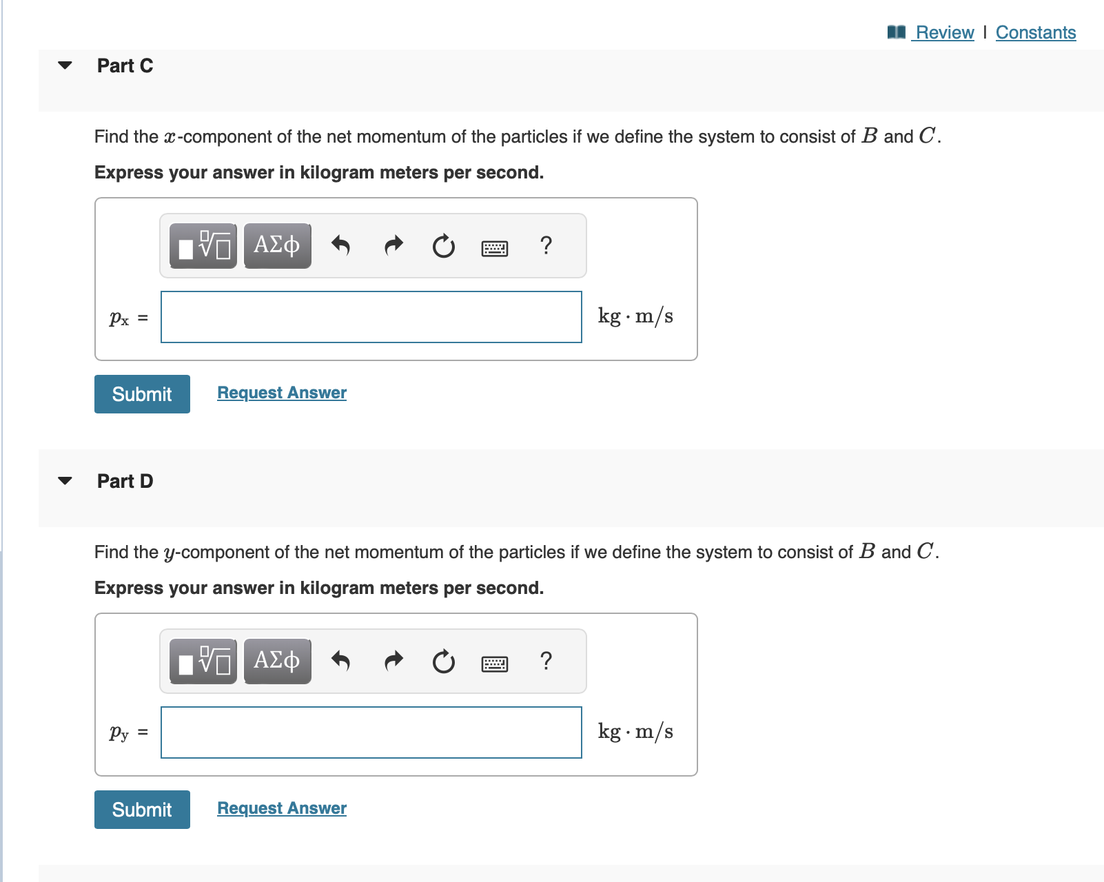 Solved Three objects A,B, and C are moving as shown in the | Chegg.com