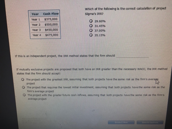 which of the following is the correct calculation of | Chegg.com