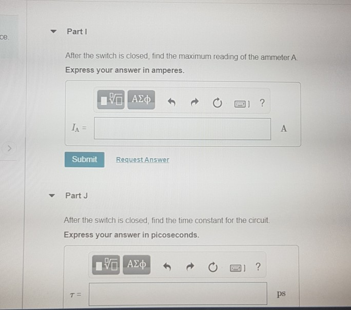 Solved Problem 19.62 Part A In the circuit shown in (Figure | Chegg.com