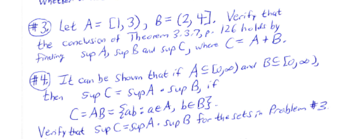 Solved Given Nonempty Subsets A And B Of R, Let C Denote The | Chegg.com