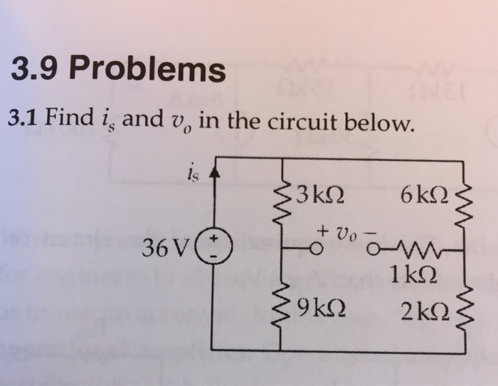Solved Find i_s and upsilon_o in the circuit below. | Chegg.com