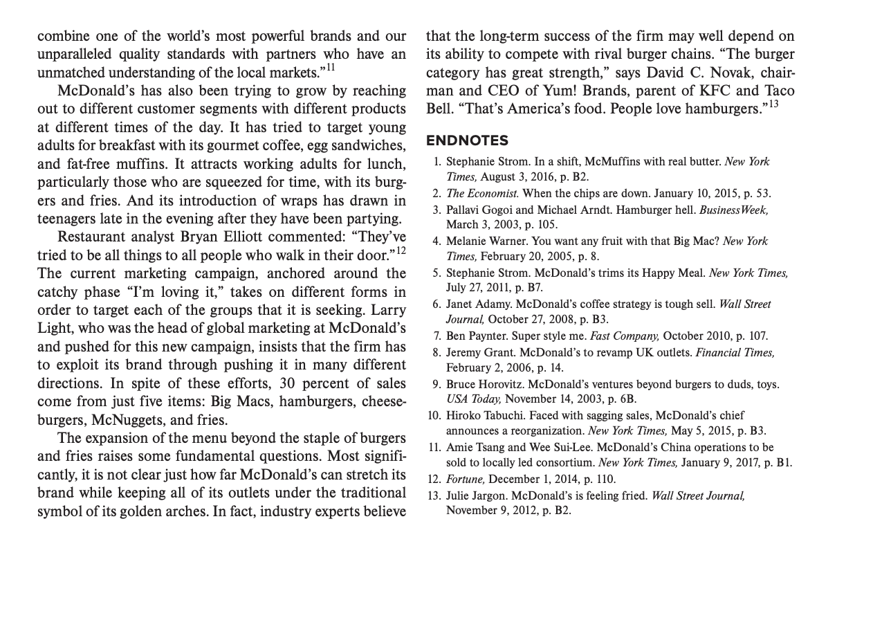 Mcdonald's structure and control systems picture