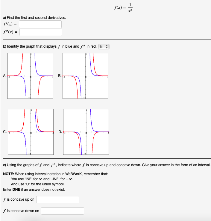 Solved F(x) A) Find The First And Second Derivatives. F'(x) | Chegg.com ...