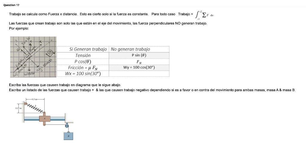 Solved Work is calculated as Force x Distance. This is true | Chegg.com