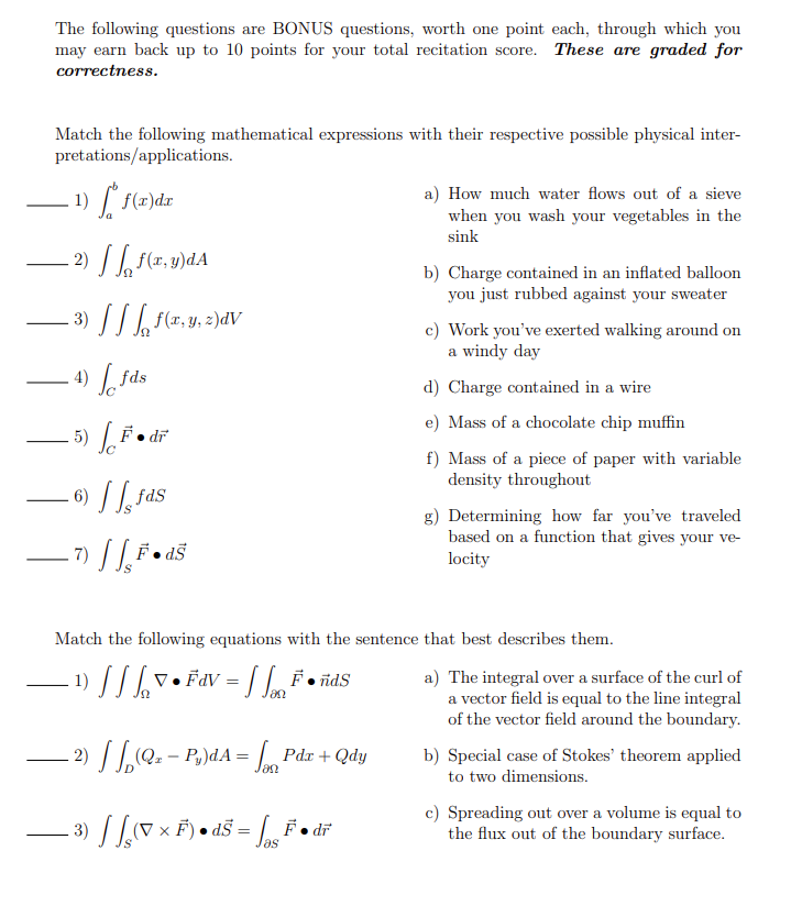 Solved The following questions are BONUS questions, worth | Chegg.com