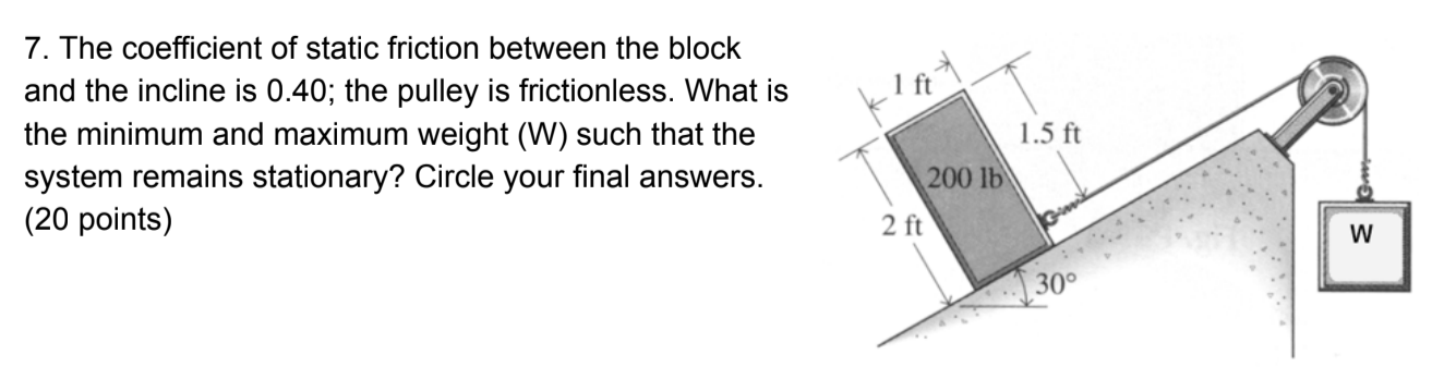 Solved The coefficient of static friction between the block | Chegg.com