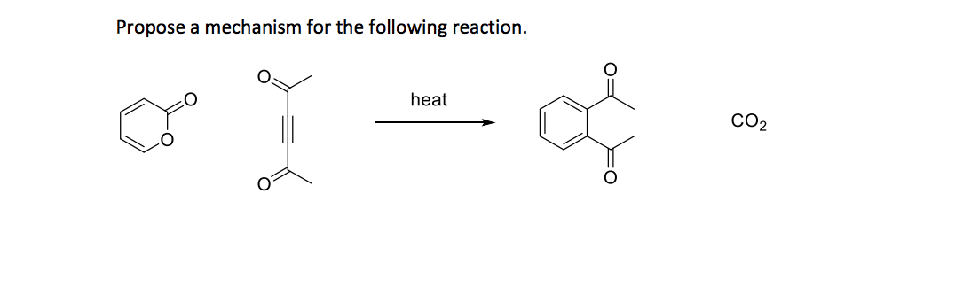 Solved Propose a mechanism for the following reaction. heat | Chegg.com