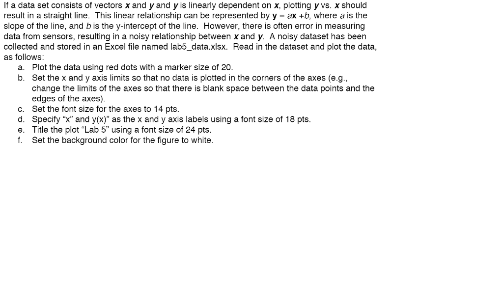 Solved If a data set consists of vectors x and y and y is | Chegg.com