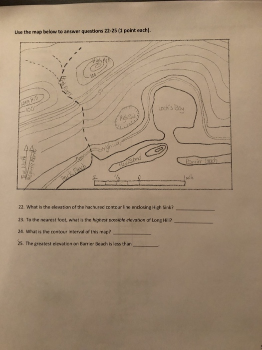 Solved Use the map below to answer questions 22-25 (1 point | Chegg.com