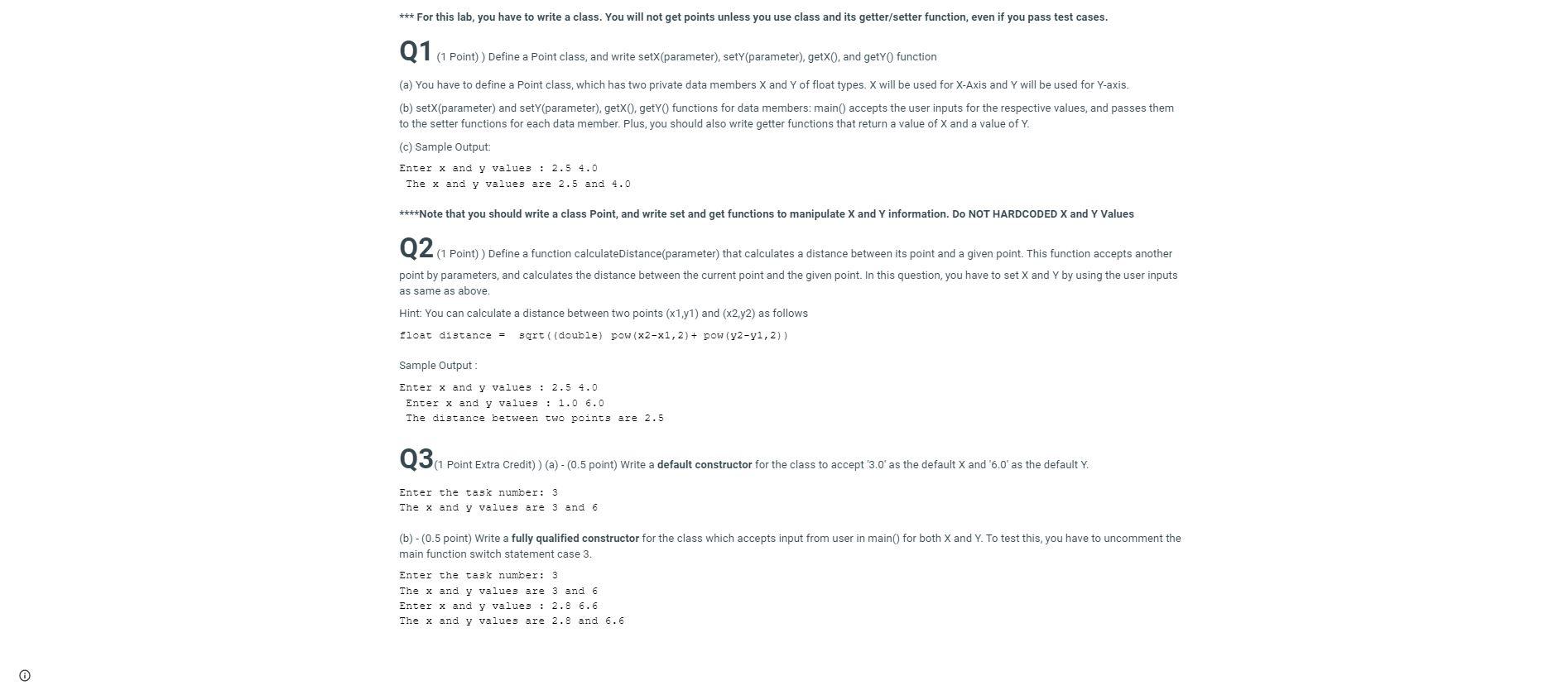 Solved *** For this lab, you have to write a class. You will | Chegg.com