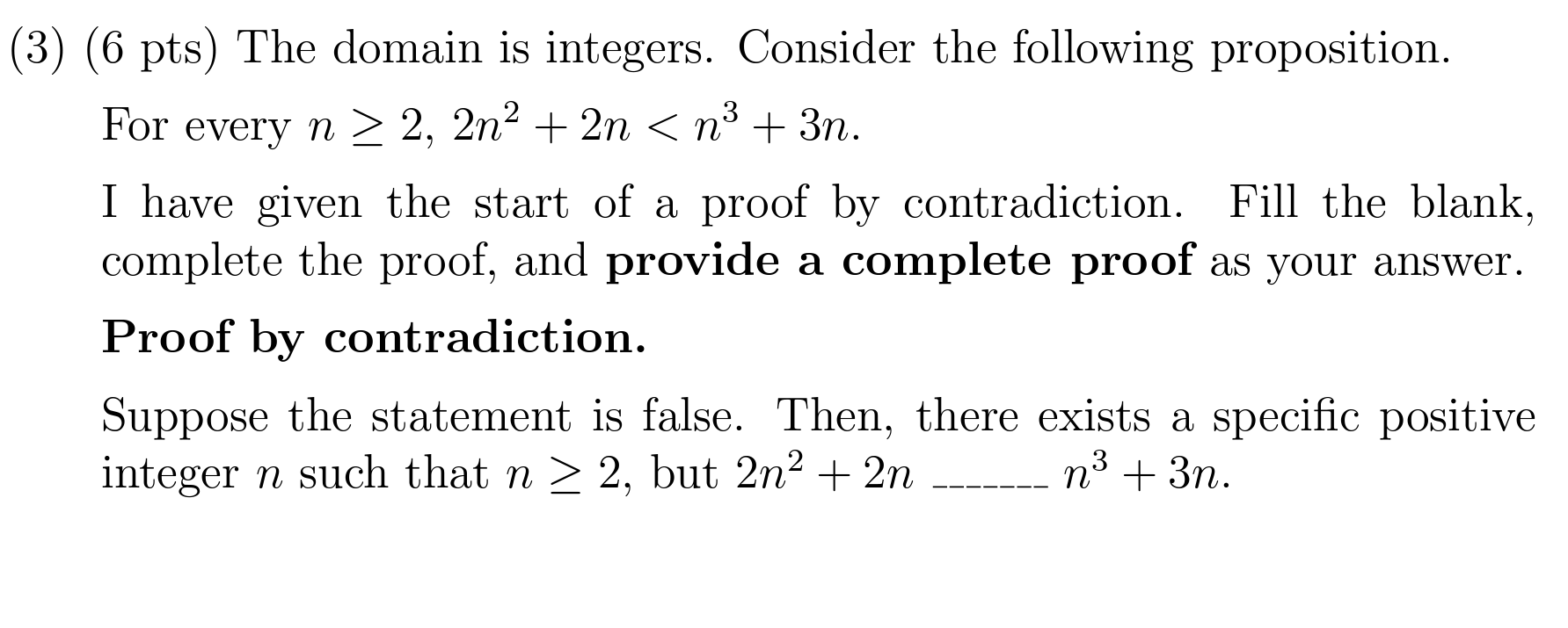 Solved 3) (6 Pts) The Domain Is Integers. Consider The | Chegg.com