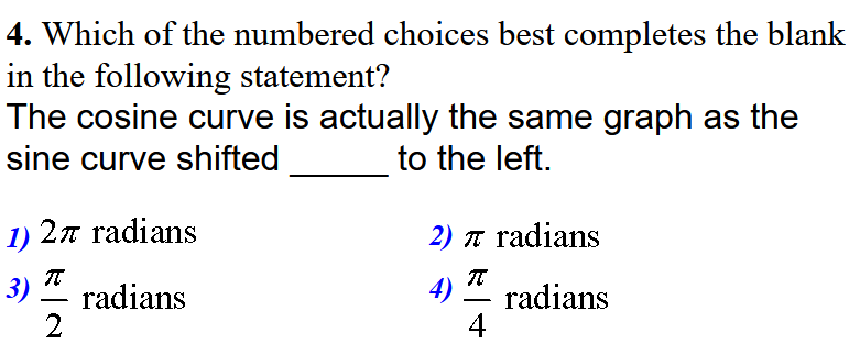 Which pair of numbered statements best completes