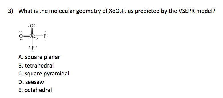 molecular geometry seesaw