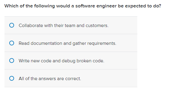 Solved Which of the following actions would JavaScript be | Chegg.com