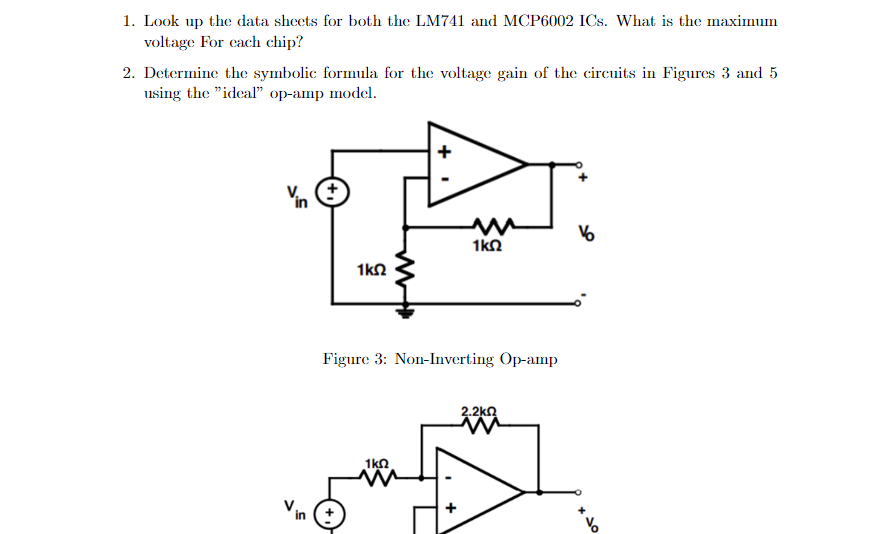 Solved 1. Look up the data sheets for both the LM741 and | Chegg.com