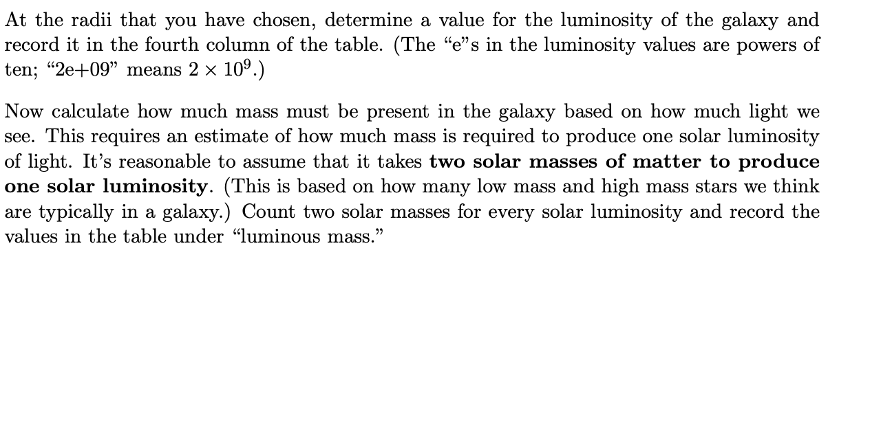 here is the chart so far (w/ the different radii | Chegg.com