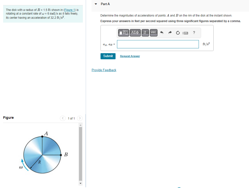 Solved The Disk With A Radius Of R=1.5ft Shown In (Figure 1) | Chegg.com