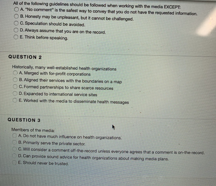 Solved All of the following guidelines should be followed