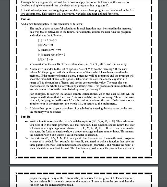 Solved 1 I Through three assignments, we will learn how to | Chegg.com