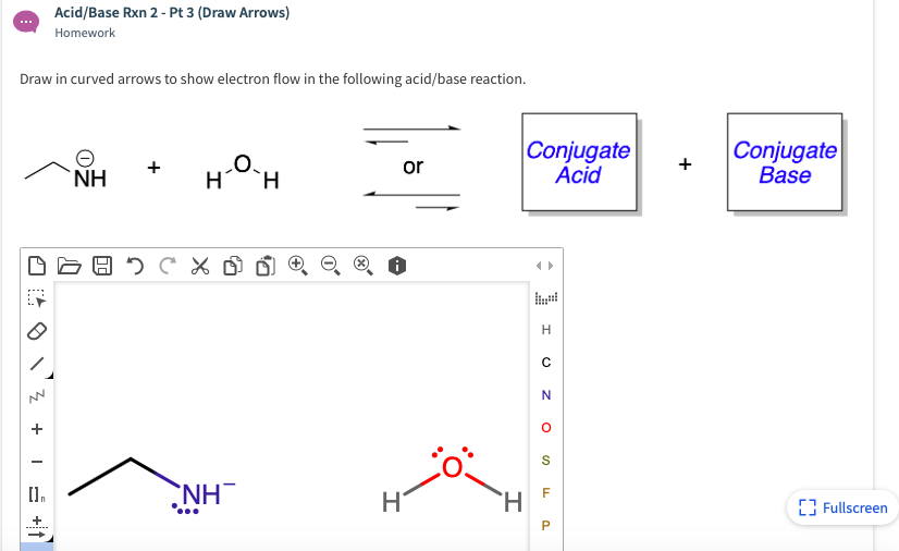Solved Acid/Base Rxn 2 - Pt 3 (Draw Arrows) Homework Draw in | Chegg.com