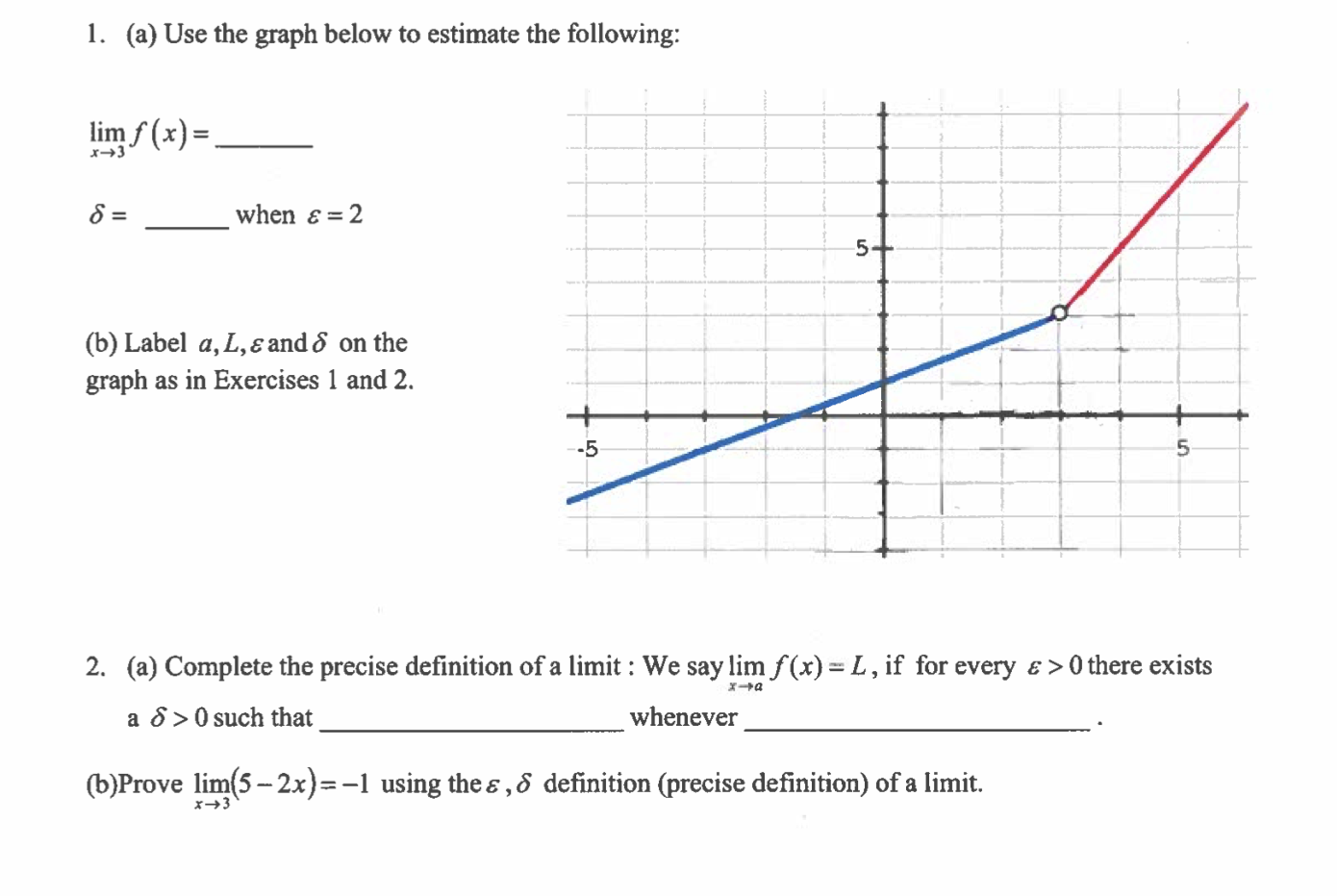 Solved 1. (a) Use the graph below to estimate the following: | Chegg.com