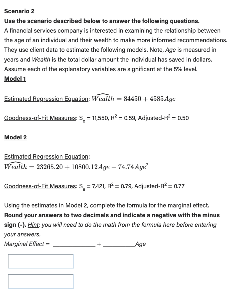 Solved Scenario 2 Use The Scenario Described Below To Answer | Chegg.com