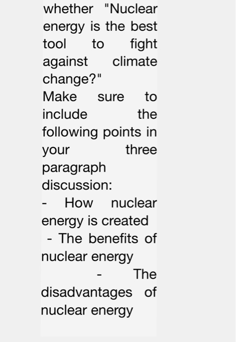 Which of the following is an advantage of nuclear energy