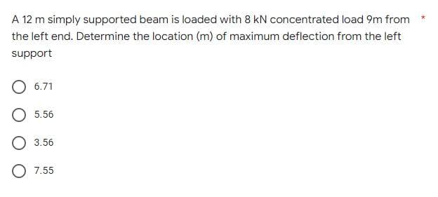 Solved A 12 m simply supported beam is loaded with 8 kN | Chegg.com