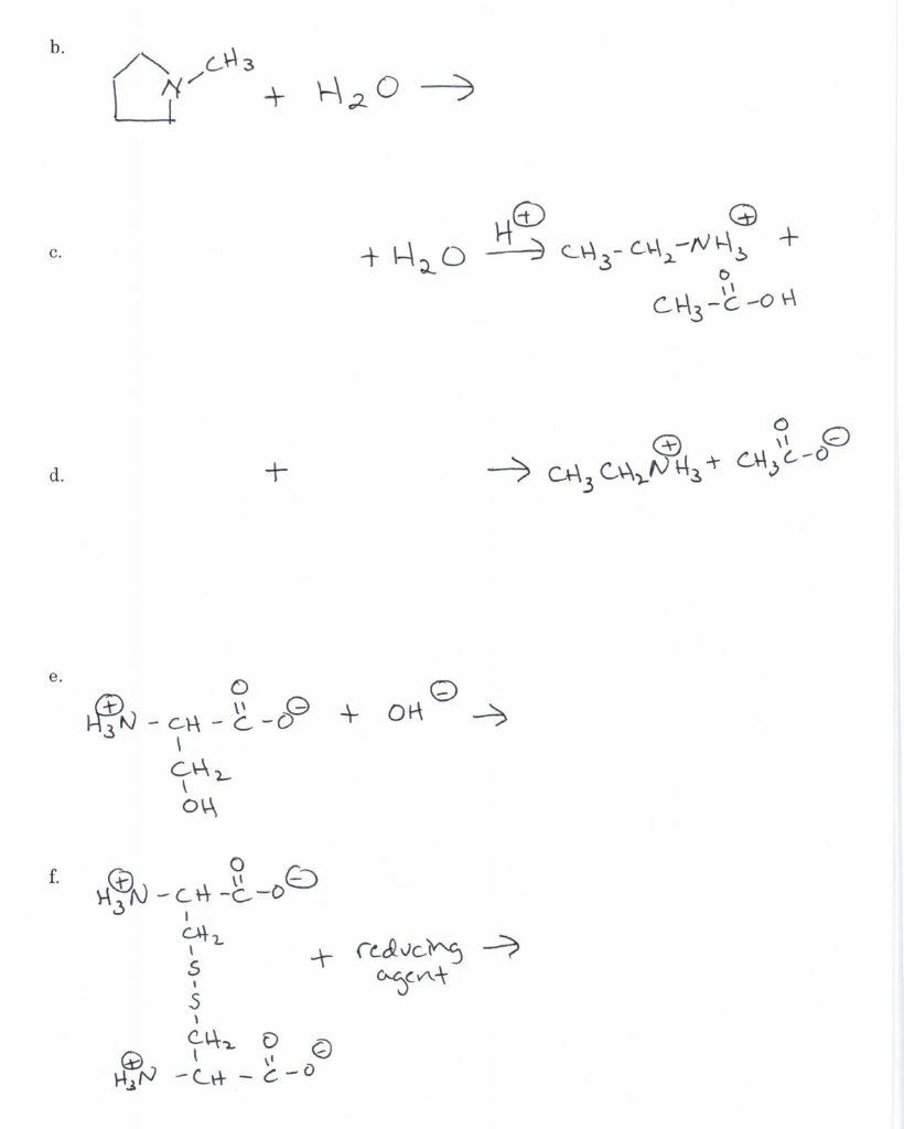 Solved 1. Complete The Following Reactions By The | Chegg.com