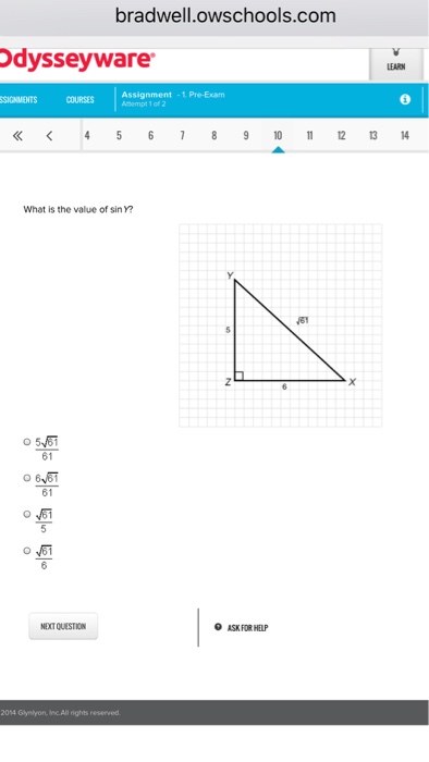 Solved bradwell.owschools.com Odysseyware LEARN COURSSS | Chegg.com