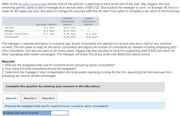 Refer To The AccuTax Incorporated Exhibit One Of The | Chegg.com