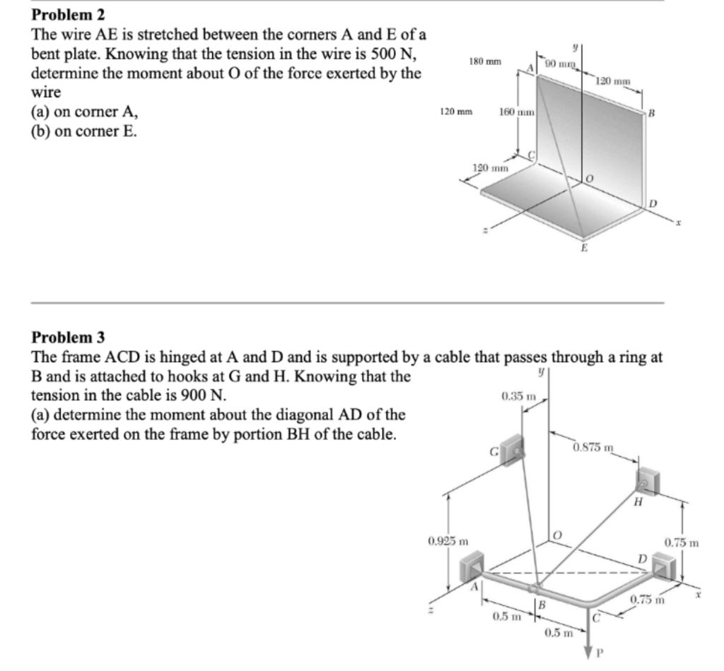 Solved 180 Mm 90 Mm Problem 2 The Wire Ae Is Stretched Be Chegg Com