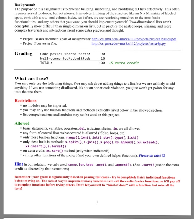 Solved PYTHON CODING HELP. Lastly, these last functions. | Chegg.com