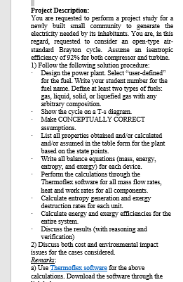 Solved Project Description: You are requested to perform a | Chegg.com