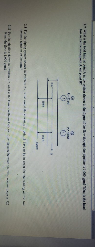 Solved This is a municipal Water Distribution and Collection | Chegg.com