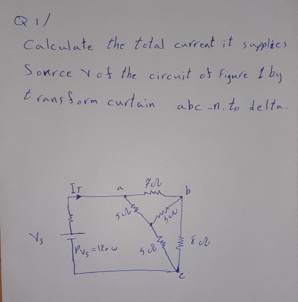 Solved Qi Calculate The Total Current It Supplies Source V Chegg Com