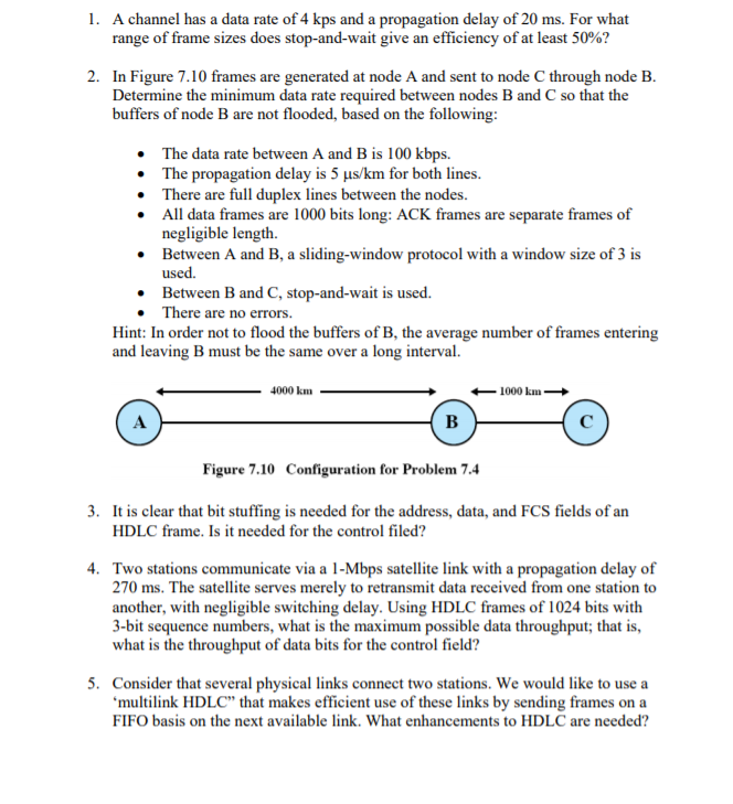 solved-1-a-channel-has-a-data-rate-of-4-kps-and-a-chegg