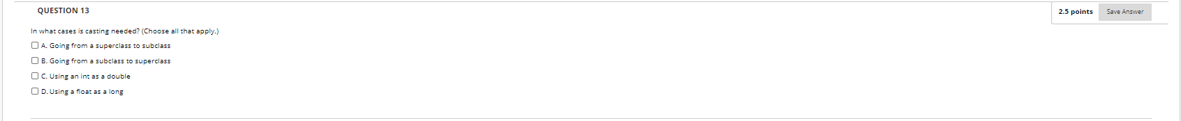Solved QUESTION 12 2.5 points Save Answer Consider the | Chegg.com