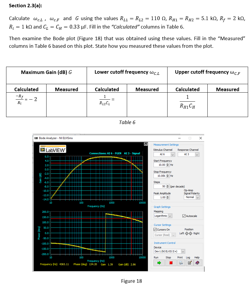 Wcl6 Geometry Solved Section 2.3(a): Calculate wcL, WCF and G using the | Chegg.com