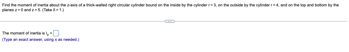 Solved Find the moment of inertia about the z-axis of a | Chegg.com