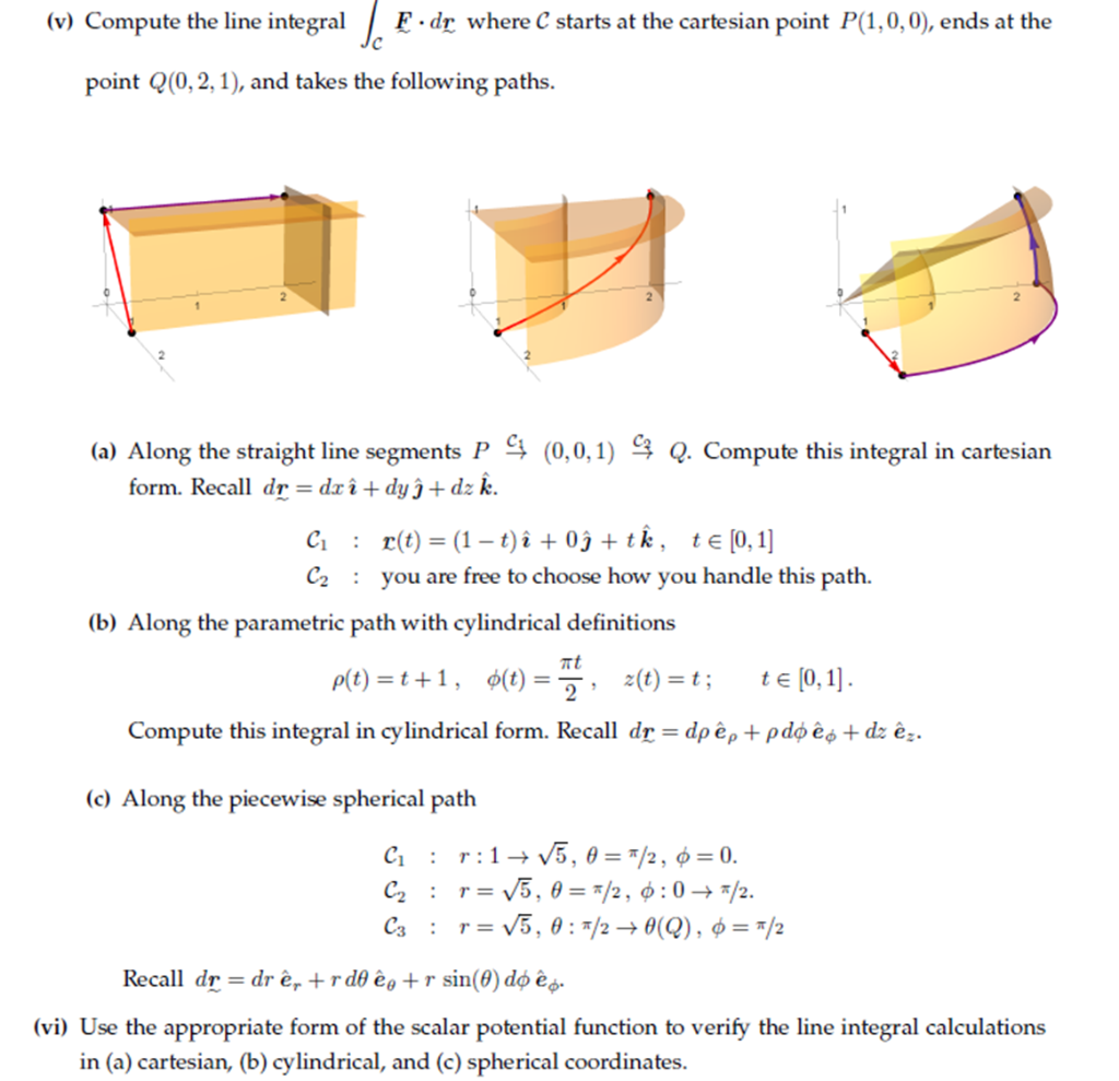 V Compute The Line Integral J F De Where C Star Chegg Com