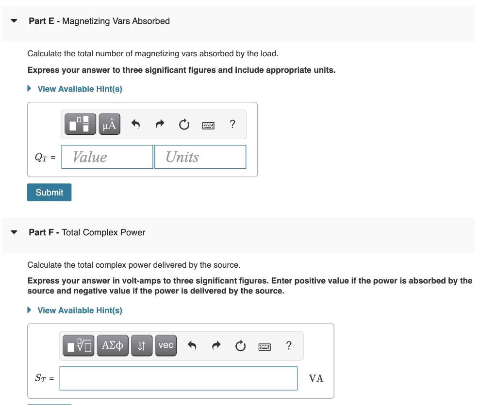 Solved Part A - Average Power per Phase Calculate the | Chegg.com