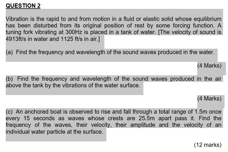 Solved QUESTION 2 Vibration is the rapid to and from motion | Chegg.com