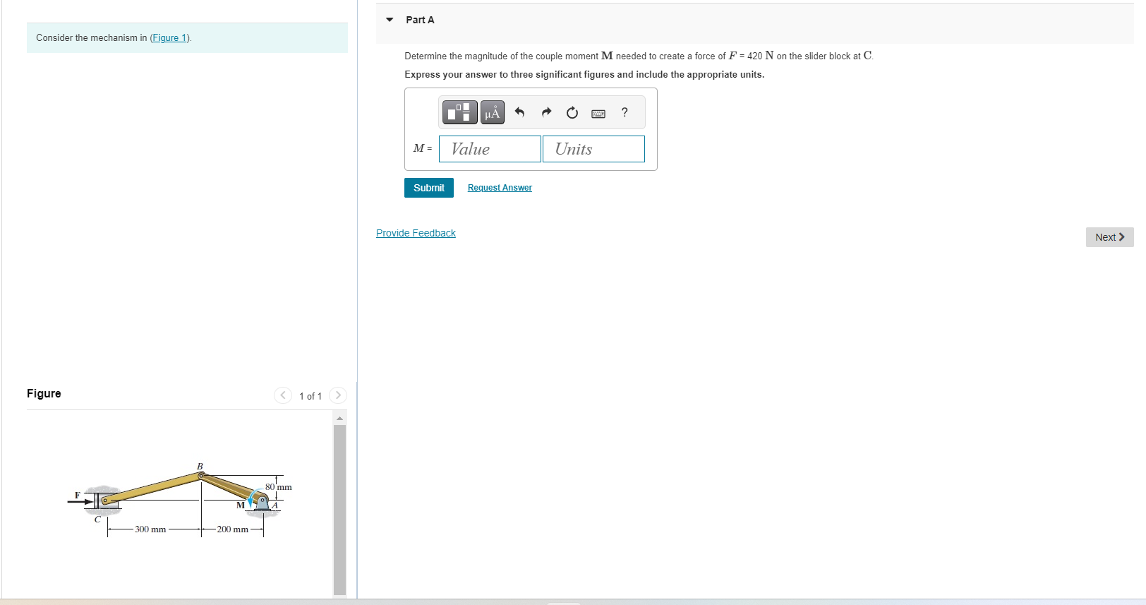 Solved Consider the mechanism in (Figure 1).Part ADetermine | Chegg.com