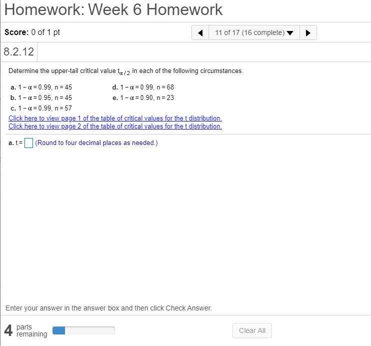 Solved Homework: Week 6 Homework Score: 0 of 1 pt 11 of 17 | Chegg.com
