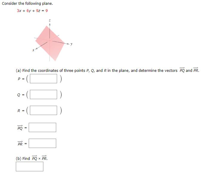 Solved Consider the following plane. (a) Find the | Chegg.com