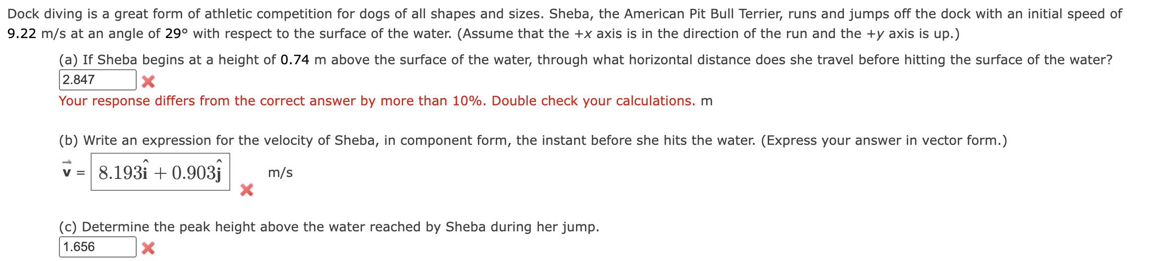 Solved Dock diving is a great form of athletic competition | Chegg.com