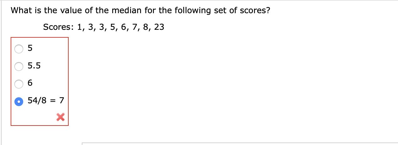 What Is The Value Of The Median For The Following Set Of Scores